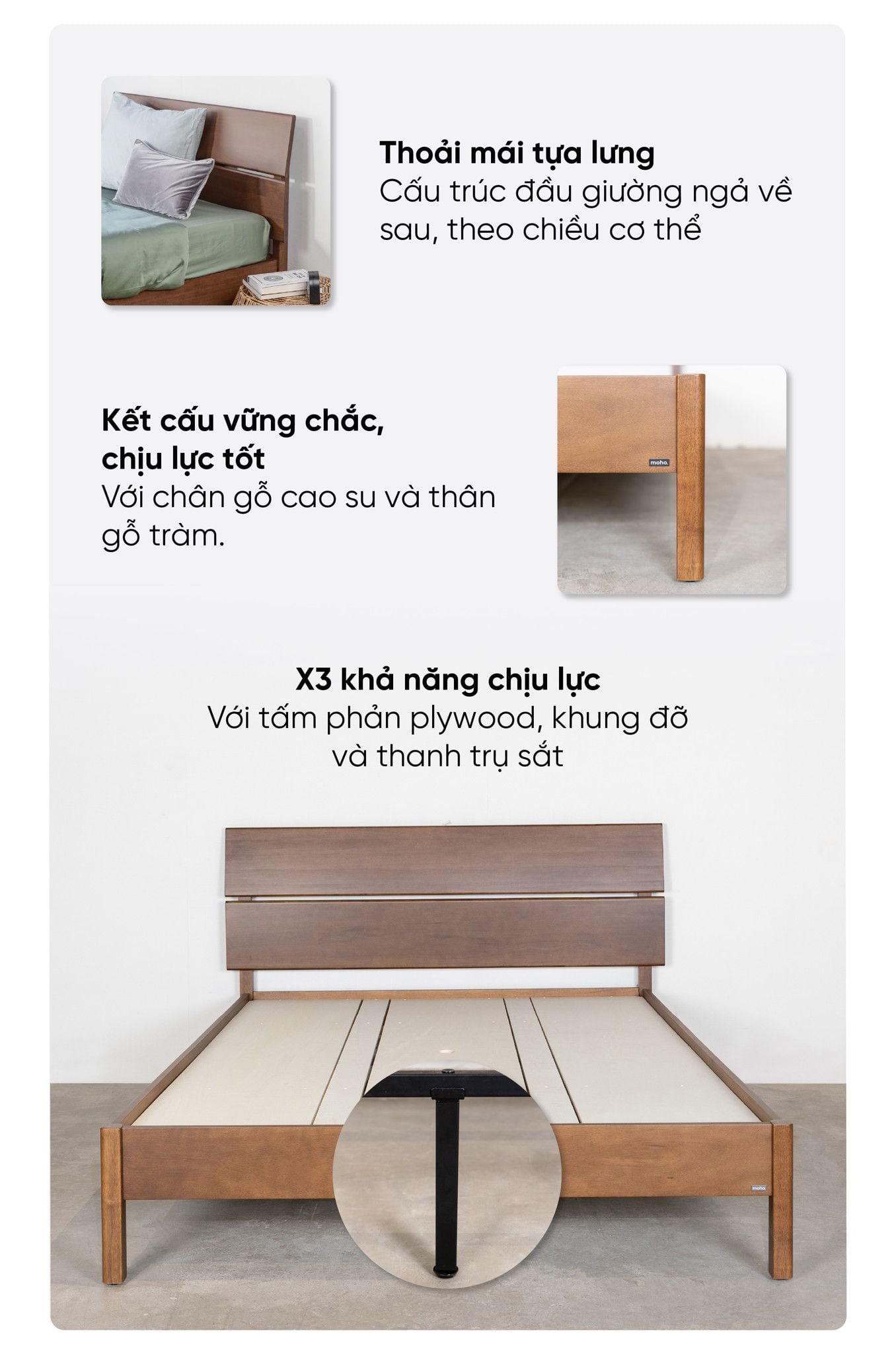 Giường VLINE nâu