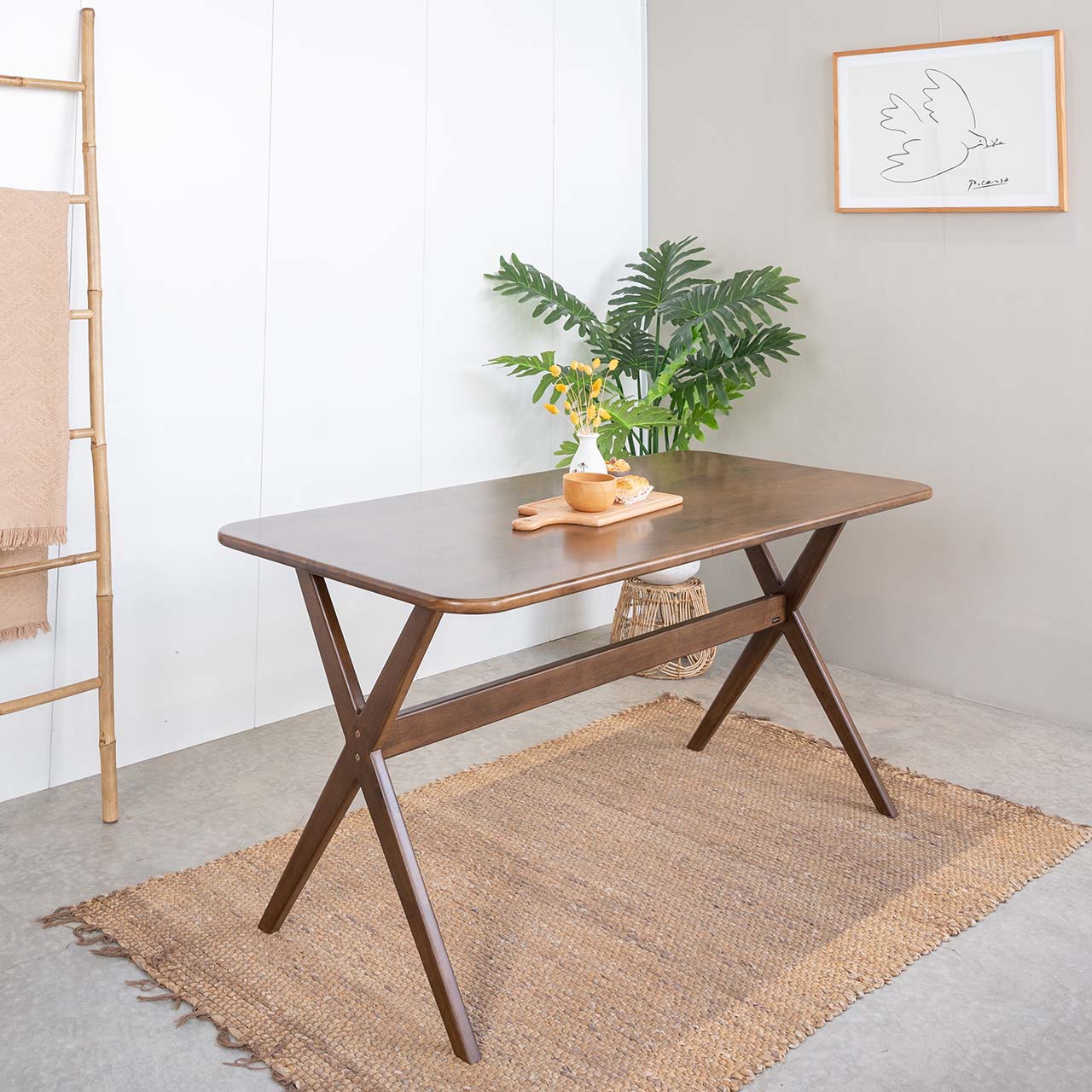 Bàn Ăn Gỗ Cao Su Tự Nhiên LE DECOR VLINE 602 23