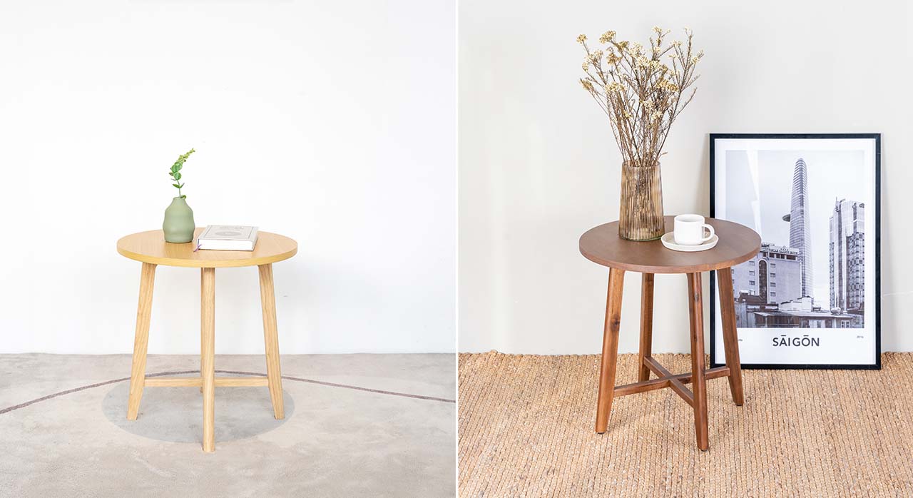 Bàn Sofa – Bàn Cafe – Bàn Trà Tròn Cao Gỗ LE DECOR OSLO 901 5