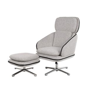 Combo Ghế Armchair Xoay 360 Và Đôn OASIS
