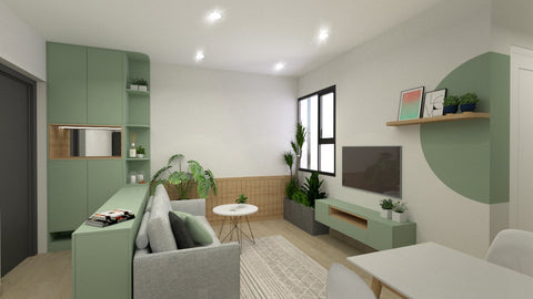 Phòng khách phong cách Địa Trung Hải tiếng anh đơn giản, tinh tế
