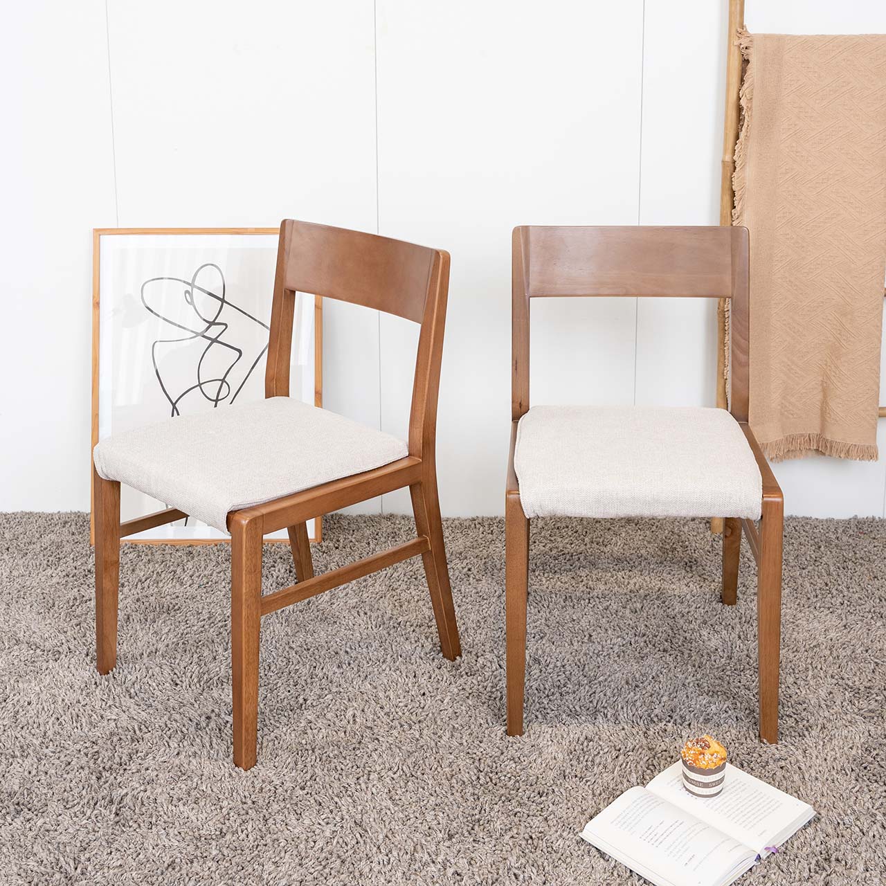 Ghế Ăn Gỗ Cao Su Tự Nhiên LE DECOR FYN Nâu 1