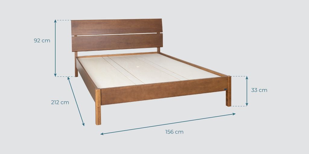 giường ngủ gỗ màu nâu VLINE