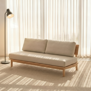 Ghế Sofa Gỗ Cao Su Tự Nhiên VLINE 601