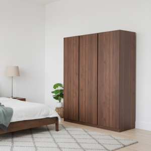 Set Tủ Quần Áo Gỗ VIENNA 201 3 Cánh Kệ Ngăn 4 Màu