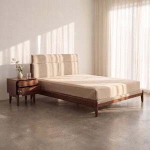 Combo Giường ASTRO 1m8 + Tủ Đầu Giường ASTRO | Màu Nâu