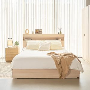 Giường Ngủ Có Hộc & Ổ Điện VIENNA - MÀU TỰ NHIÊN