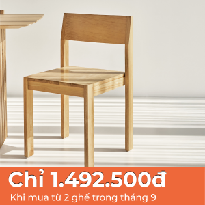 Ghế Bàn Ăn Gỗ Tự Nhiên PLANK
