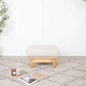 Ghế Đôn Sofa Gỗ Cao Su Tự Nhiên VLINE 601