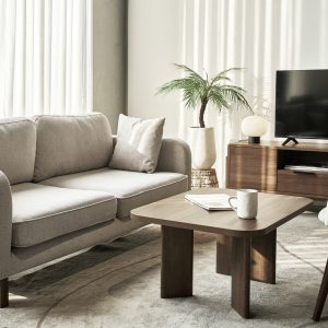 Bàn Sofa – Bàn Cafe – Bàn Trà Dalumd (Màu Nâu Hạnh Nhân, 80)
