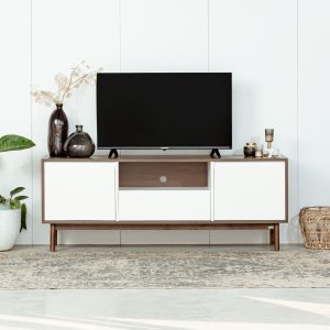Tủ Kệ Tivi Gỗ OSLO 201 (Màu Nâu/Trắng 160)