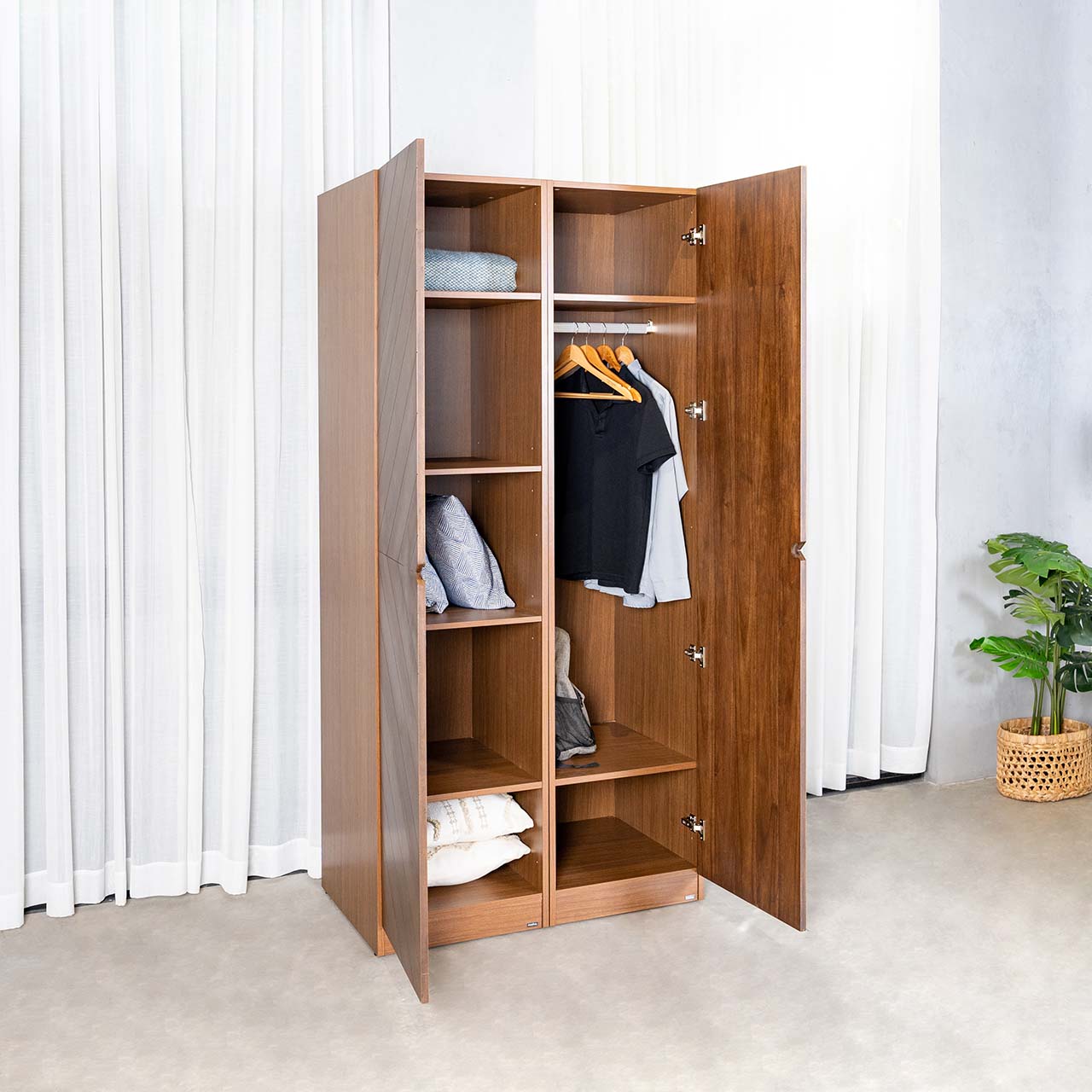 Set Tủ Quần Áo Gỗ LE DECOR HOBRO 301 2 Cánh 4